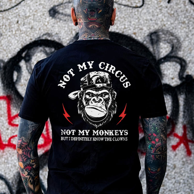 NOT MY CIRCUS NOT MY MONKEYS Orangutan Print Men's T-shirt