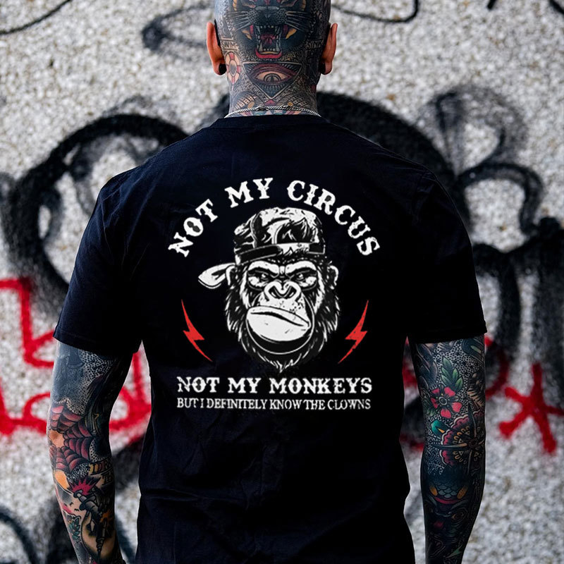 NOT MY CIRCUS NOT MY MONKEYS Orangutan Print Men's T-shirt