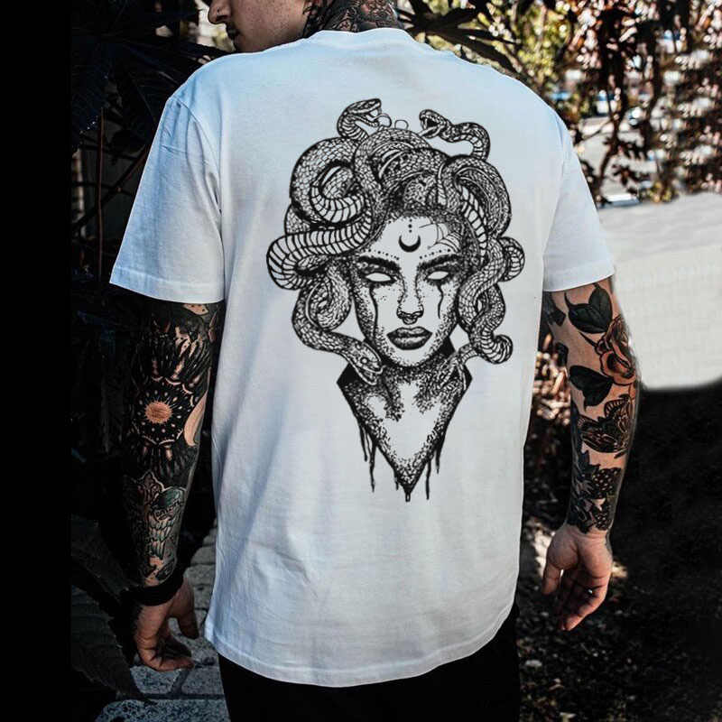 Medusa Gothic Queen Print T-Shirt