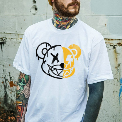 Emoji Cartoon Graphic Black Print T-Shirt