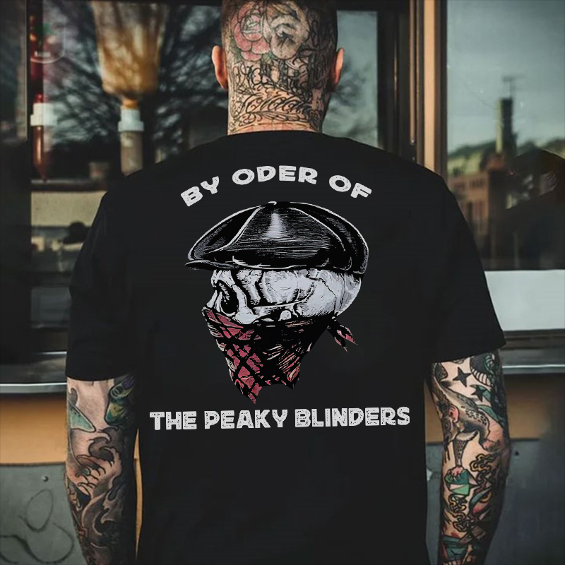 BY ODER OF THE PEAKY BLINDERS Skull Print Men's T-Shirt