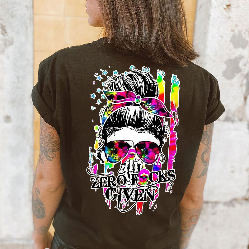 ZERO FUCKS GIVEN Print Women's T-shirt