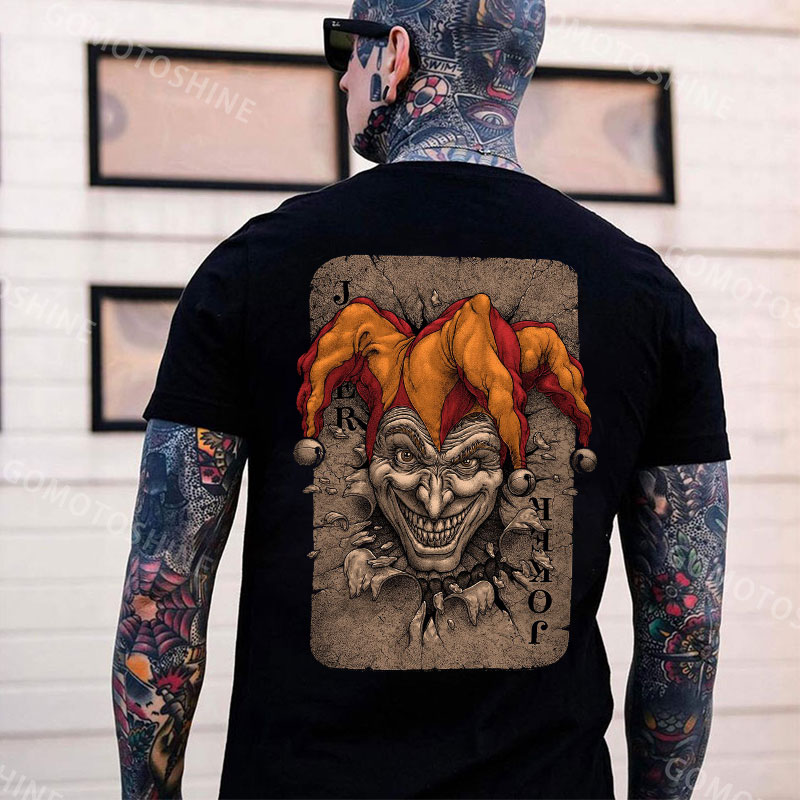Poker Joker Print Men's T-Shirt