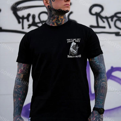 DON'T LIKE ME FUCK OFF Tattooed Nun Print Men's T-Shirt