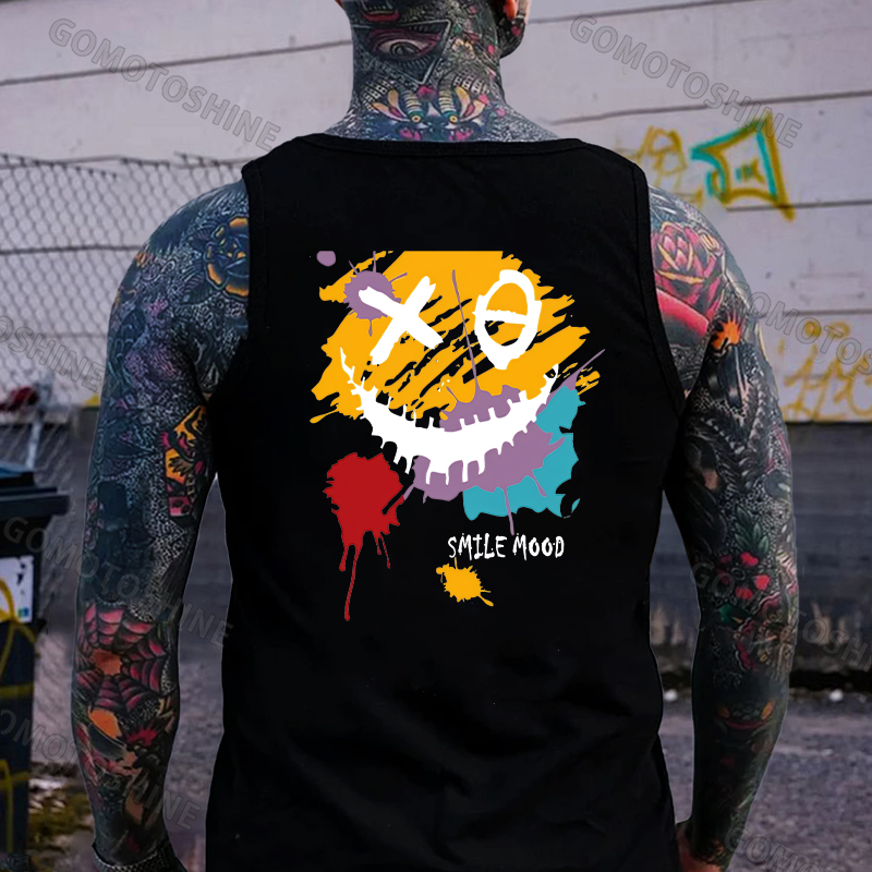SMILE MOOD Emoji Print Men's Vest