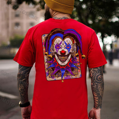 POKER JOKER Evil Smile Joker Print Men's T-Shirt