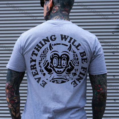 EVERYTHING WILL BE FINE Little Devil Print Men's T-Shirt