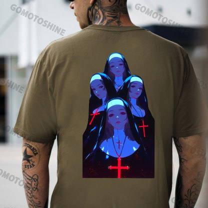 Nun's Gaze Print Men's T-Shirt