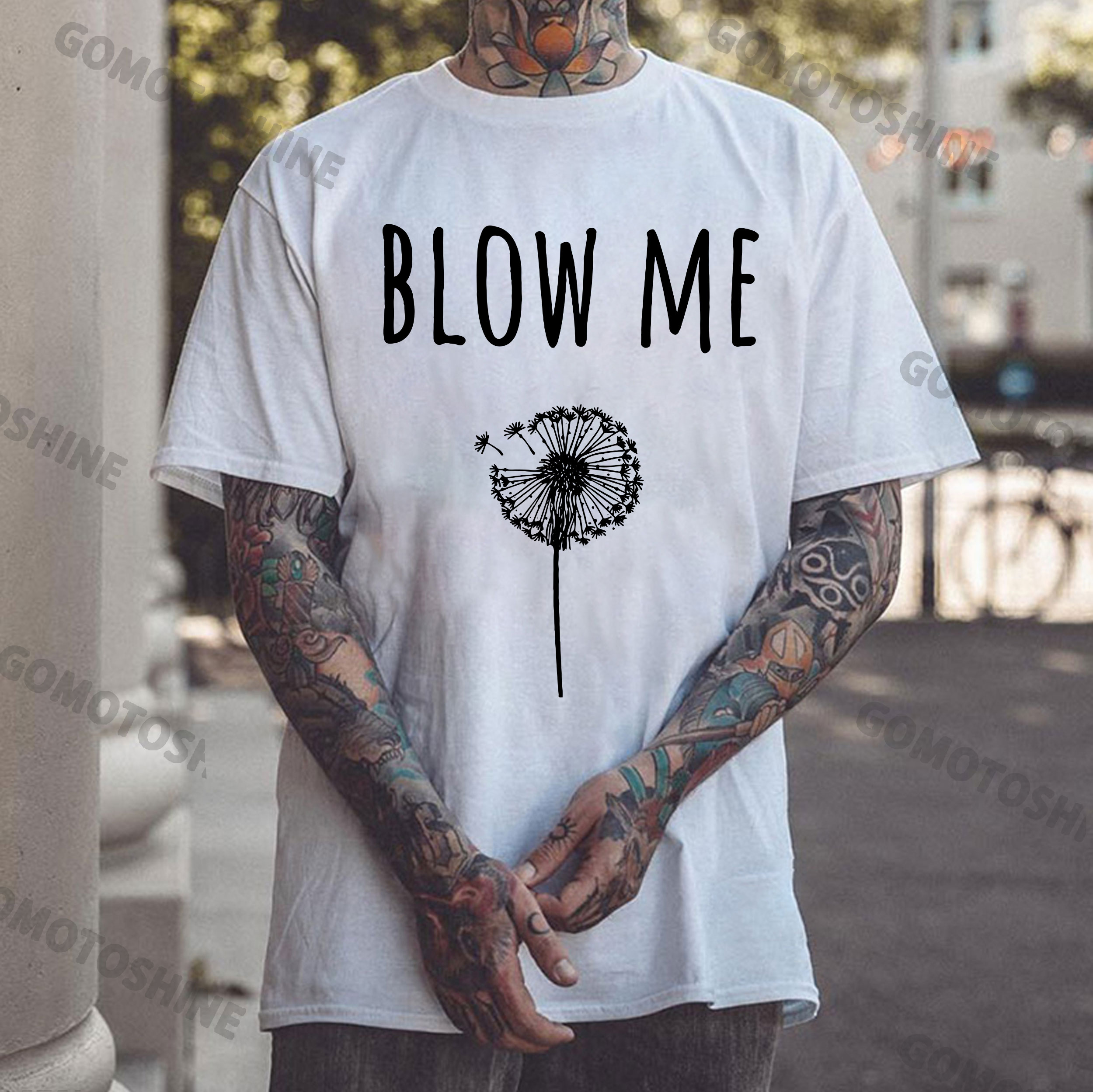 BLOW ME Dandelion Print Men's T-Shirt