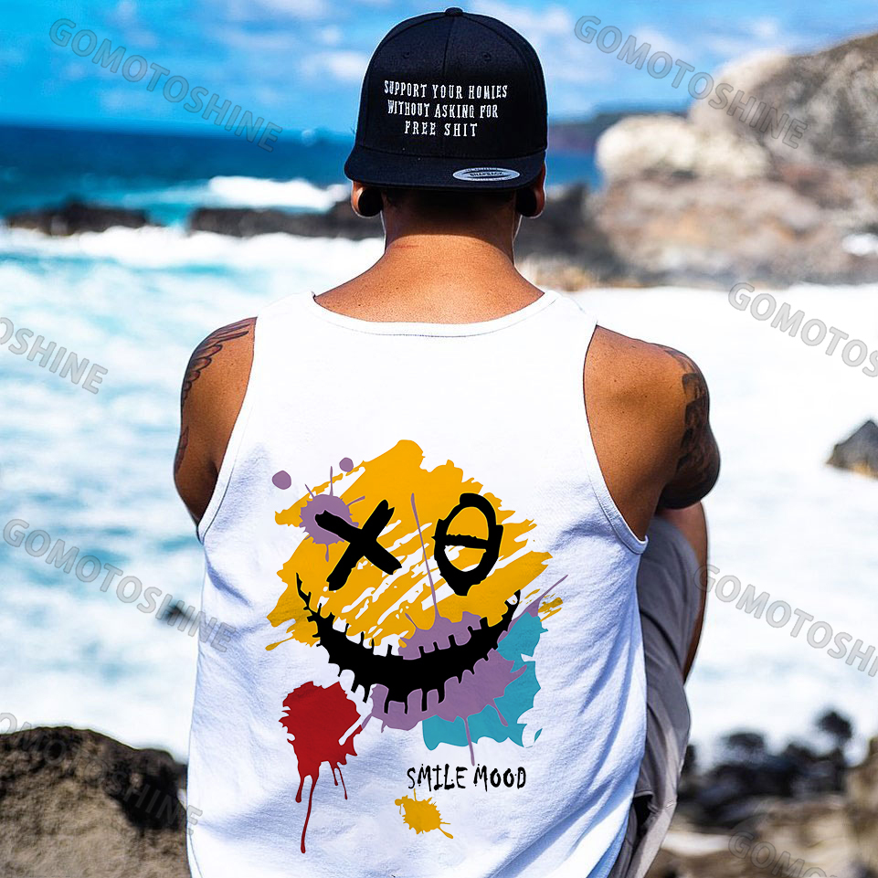 SMILE MOOD Emoji Print Men's Vest