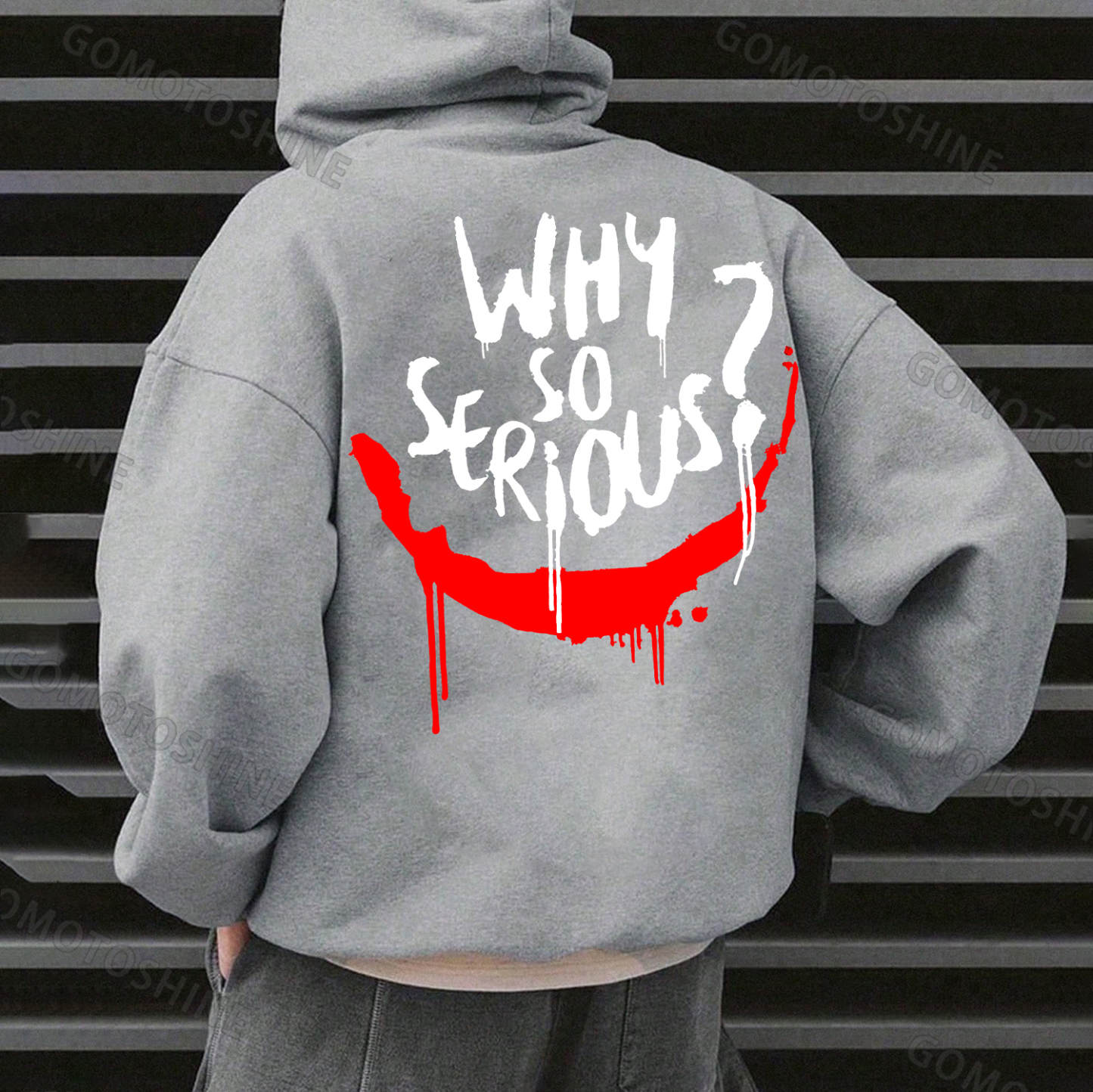 WHY SO SERIOUS Graffiti Print Men's Hoodie