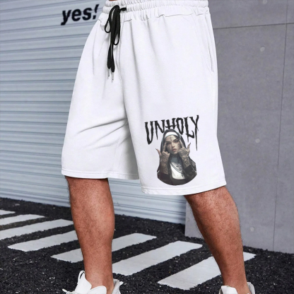 UNHOLY Defiant Nun Print Men's Shorts