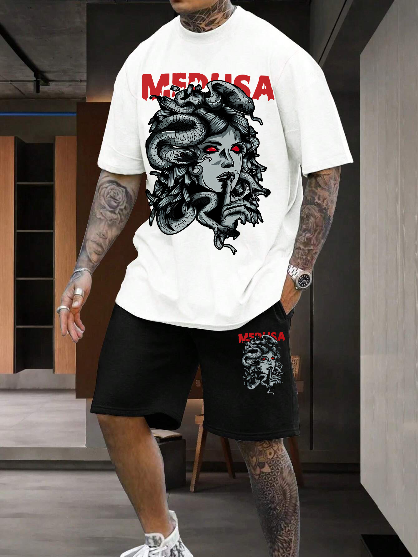 MEDUSA Print Men's Suit