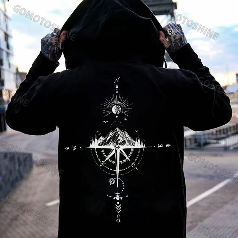 Compass Print Men's Hoodie