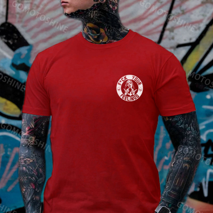 Fuck Your Feelings Black Print T-Shirt