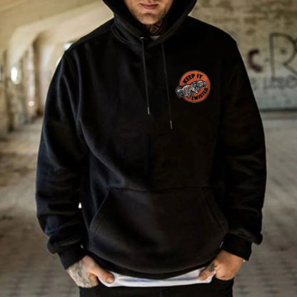KEEP IT TWISTED Motor Head Graphic Black Print Hoodie