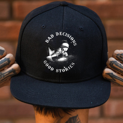 BAD DICISIONS GOOD STORIES Smoking Nun Fashion Cap