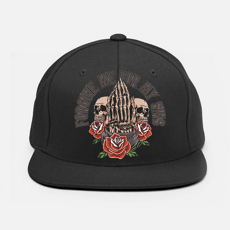 FORGIVE ME FOR MY SINS Skull&Bone Hand Fashion Cap