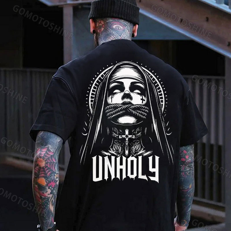 UNHOLY Tied Nun Print Men's T-Shirt