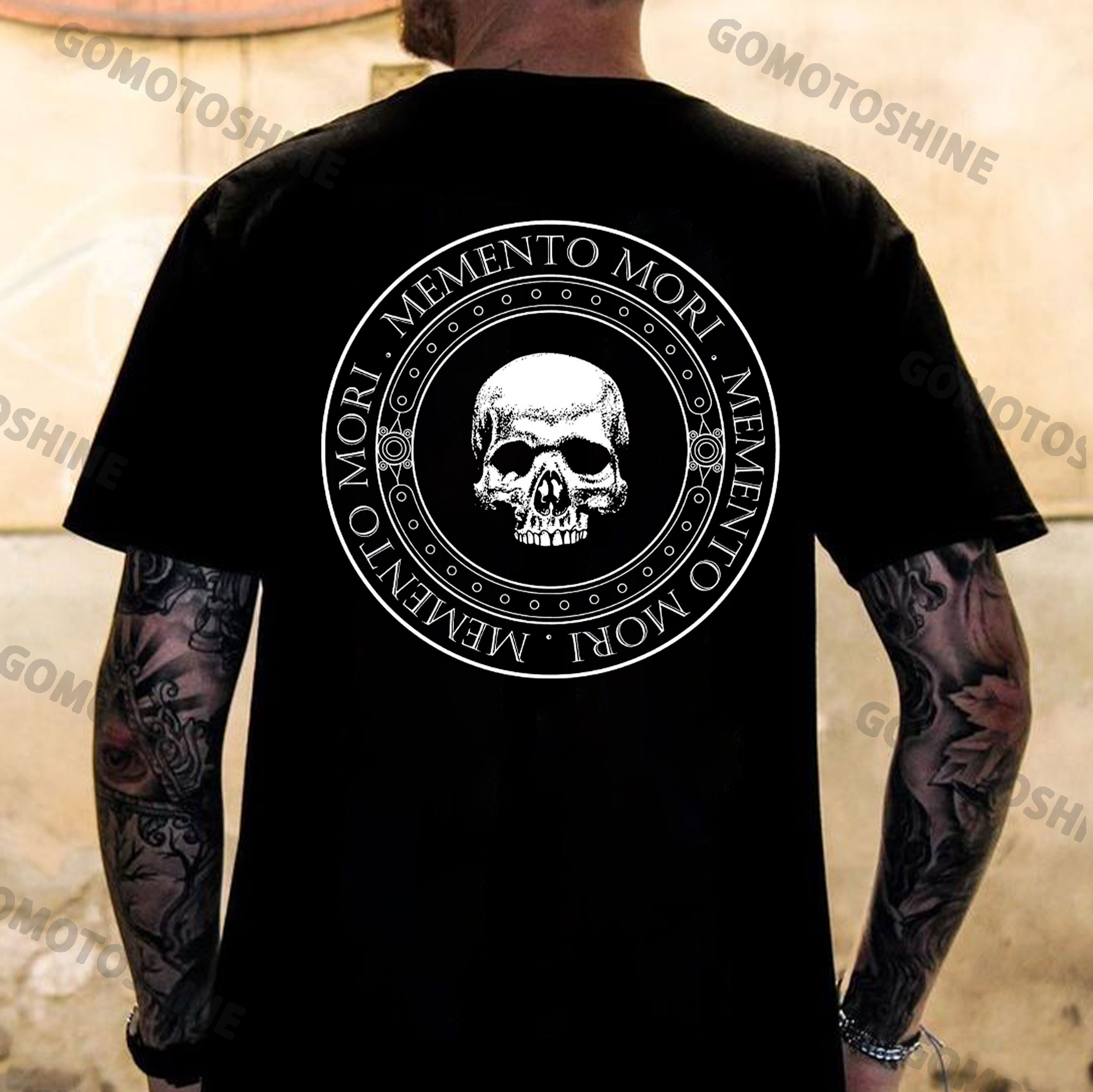 MEMENTO MORI Skull Print Men's T-Shirt