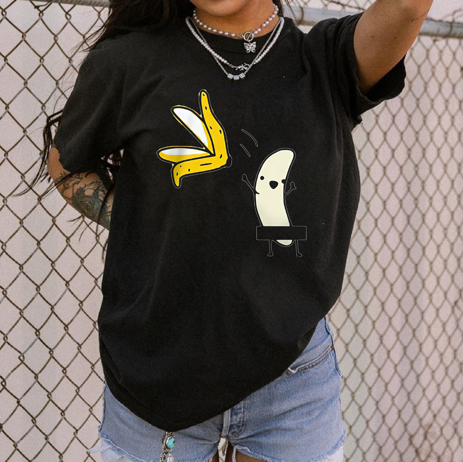 Peeled Banana Print Women's T-shirt