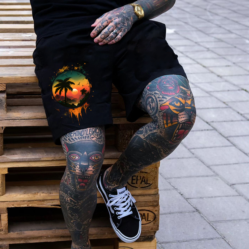 Holiday Paradise Print Men's Shorts
