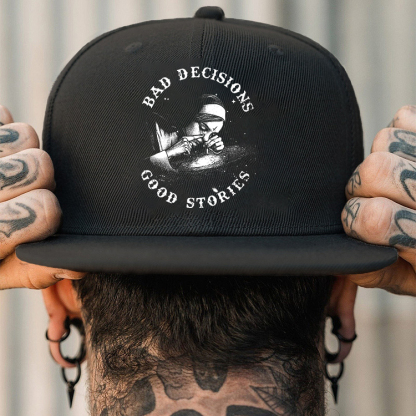 BAD DICISIONS GOOD STORIES Smoking Nun Fashion Cap