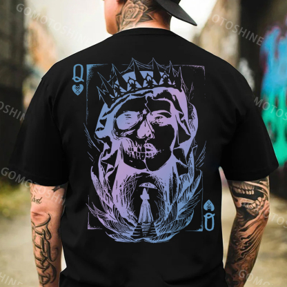 Poker Q Gloomy Queen Vintage Style Print Men's T-Shirt