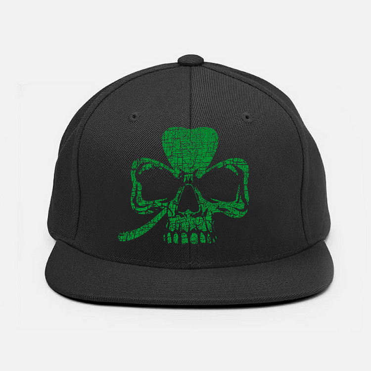 Four Leaf Clover Skull Fashion Cap