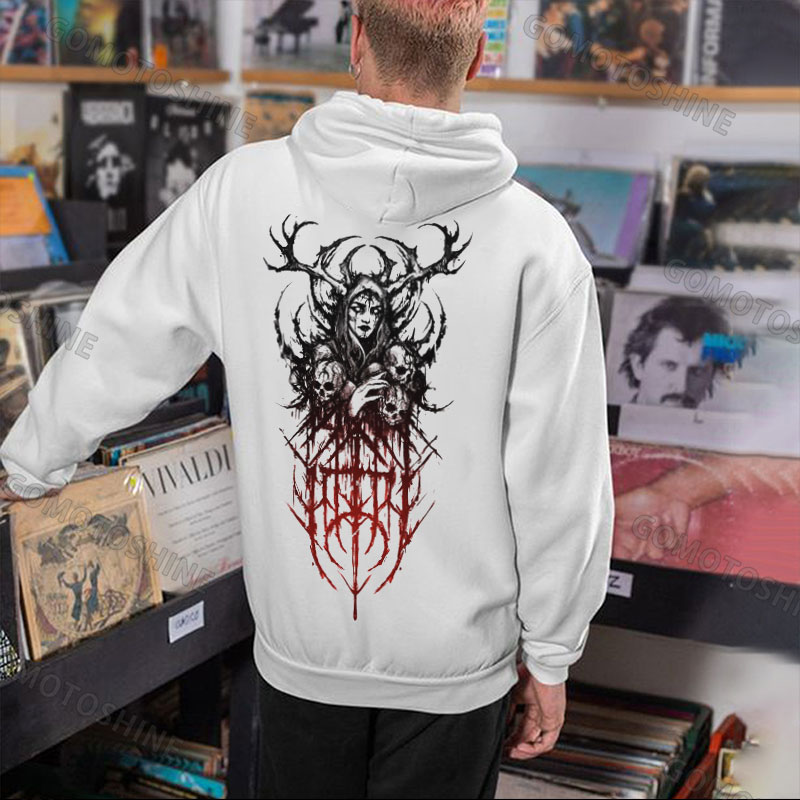 Evil Witch Print Men's Hoodie