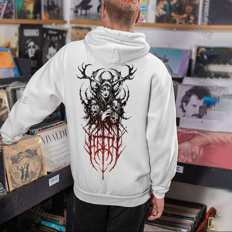 Evil Witch Print Men's Hoodie