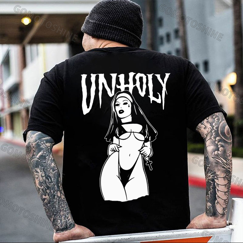 UNHOLY Sexy Nun Print Men's T-Shirt