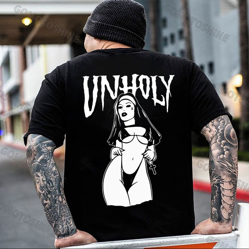 UNHOLY Sexy Nun Print Men's T-Shirt