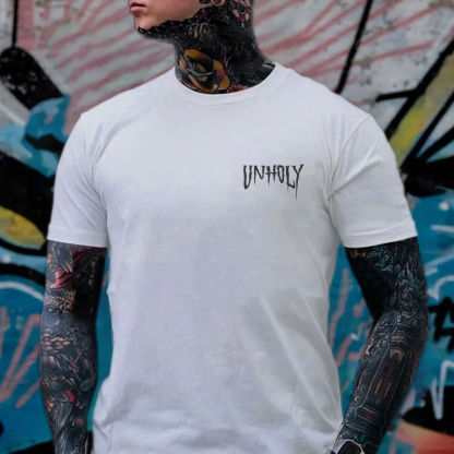 UNHOLY Nun Grab by the throat Graphic Black Print T-shirt