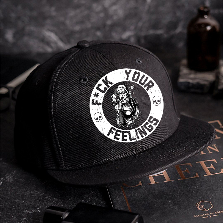 FUCK YOUR FEELINGS Smoking Nun Fashion Cap