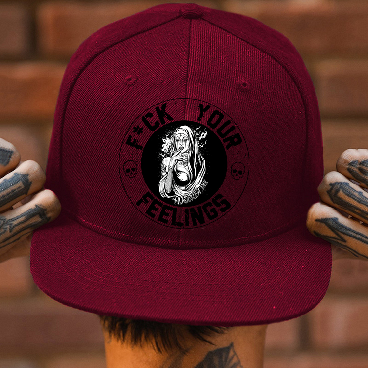 FUCK YOUR FEELINGS Smoking Nun Fashion Cap