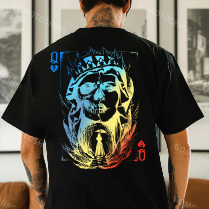 Poker Q Gloomy Queen Vintage Style Print Men's T-Shirt
