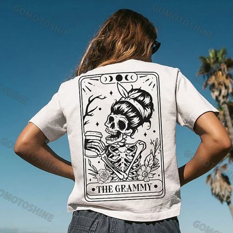 THE GRAMMY Skeleton Lady Print Women's T-shirt