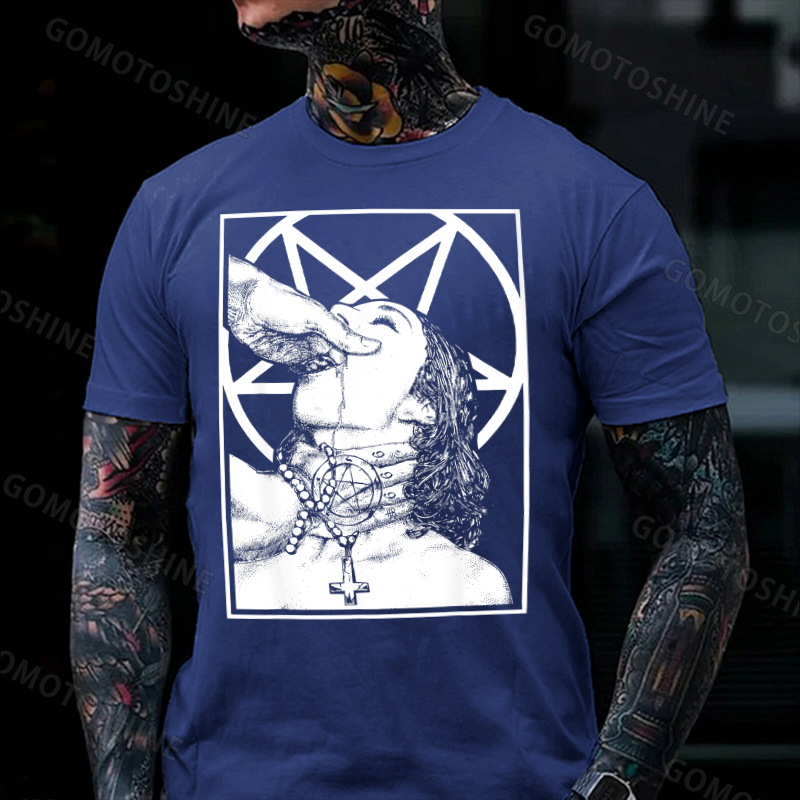 Choke me satan Unholy Nun Naughty Sexy Black T-Shirt