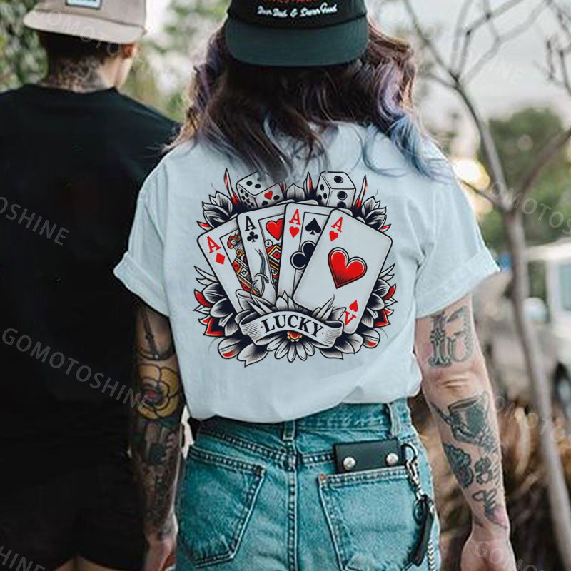 LUCKY Poker&Dice Print Women's T-shirt