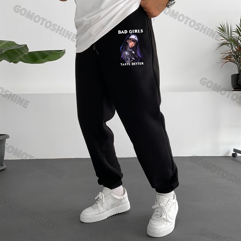 BAD GIRLS TASTE BETTER Cyber Nun Men's Print Sweatpants