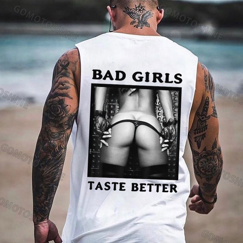 BAD GIRLS TASTE BETTER Sexy Woman Bundle Game Print Men's Vest