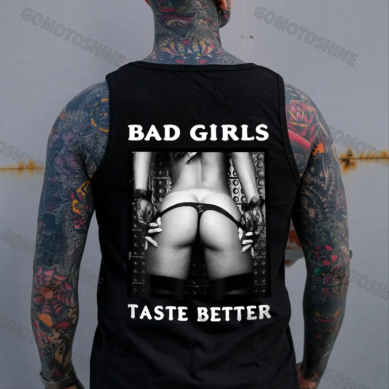 BAD GIRLS TASTE BETTER Sexy Woman Bundle Game Print Men's Vest