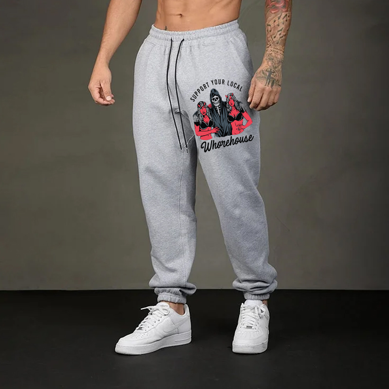 SUPPORT YOUR LOCAL WHOREHOUSE Men's Print Sweatpants