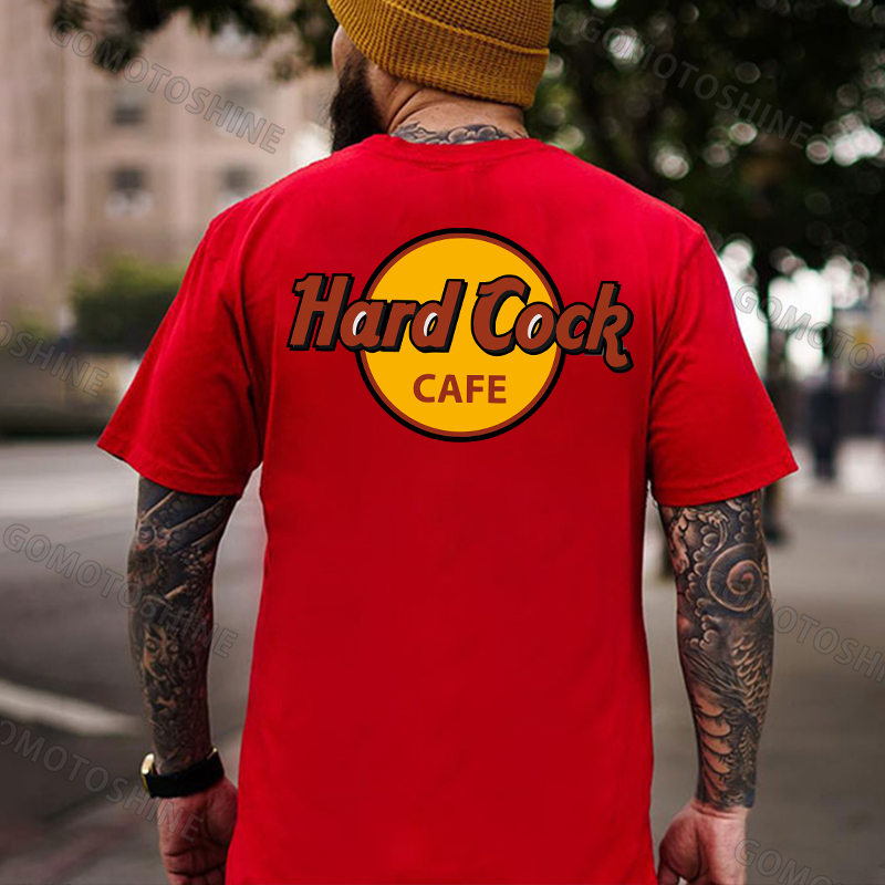 HARD COCK CAFE Letter Icon Black Print T-shirt