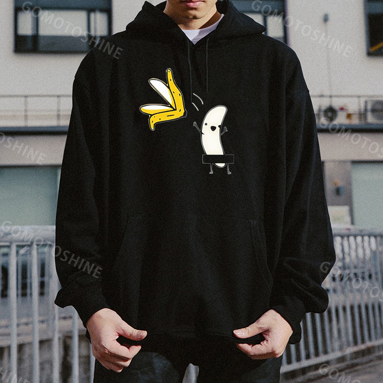 Peeled Banana Print Men's Hoodie