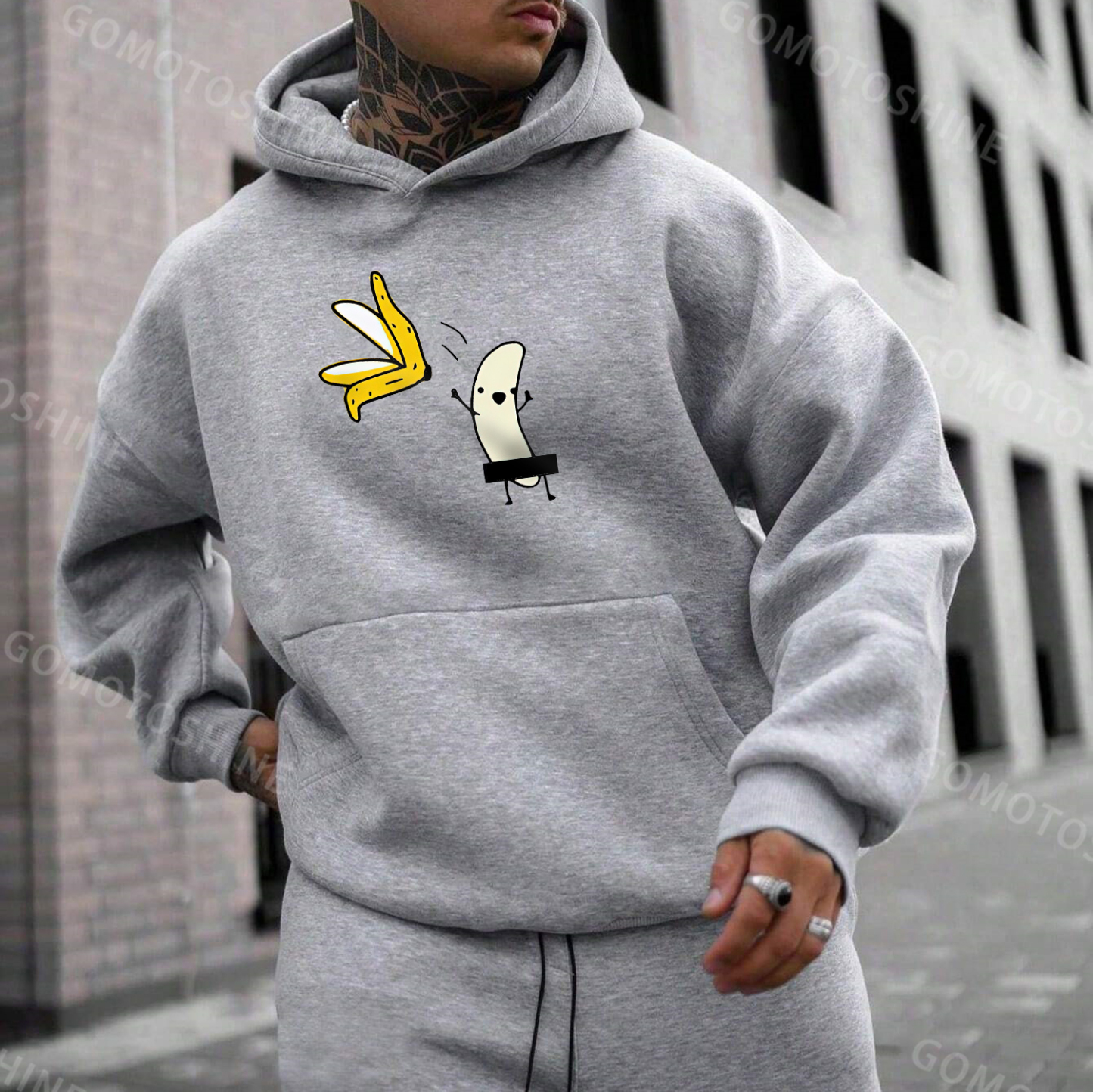 Peeled Banana Print Men's Hoodie