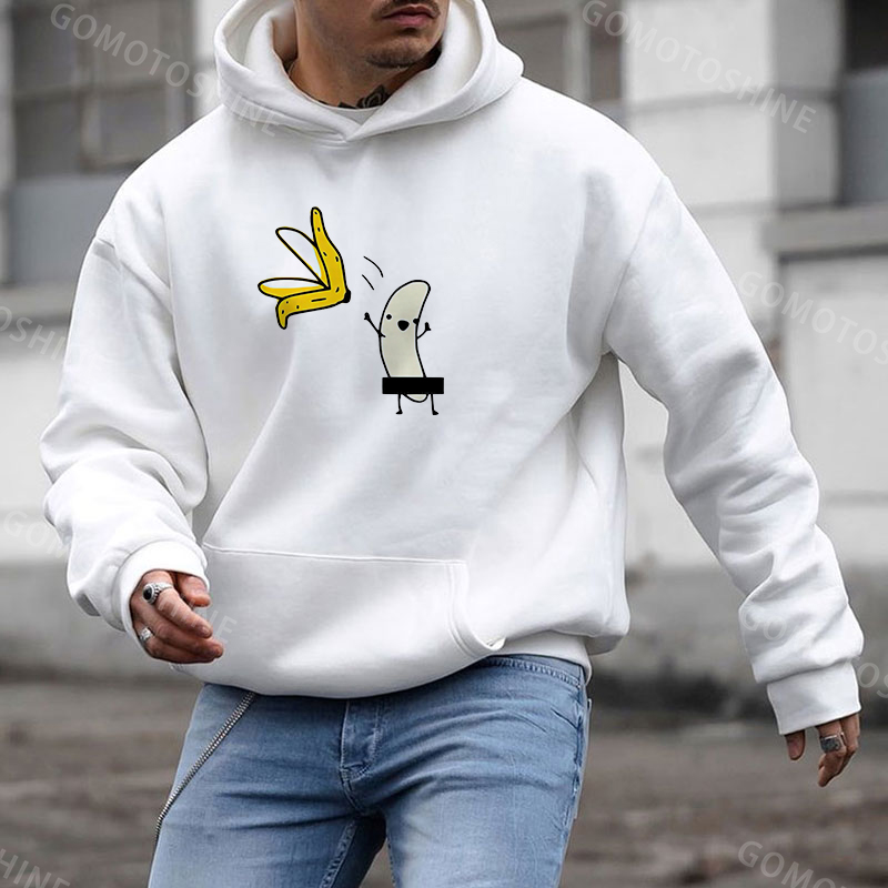 Peeled Banana Print Men's Hoodie