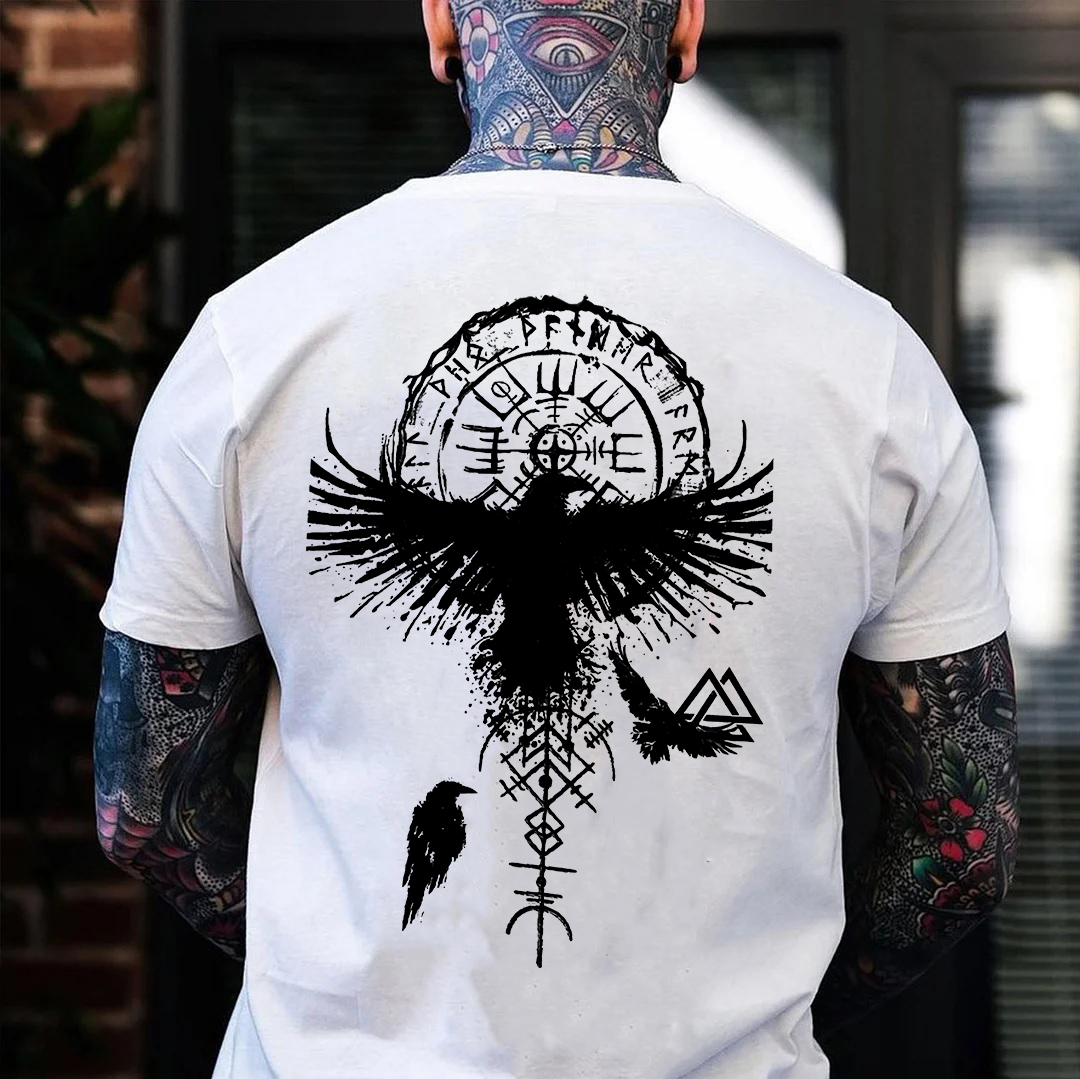 Rune Eagle Print Men's T-shirt