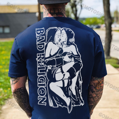 BAD RELIGION Sexy Nuns Good Relationship White Print T-shirt